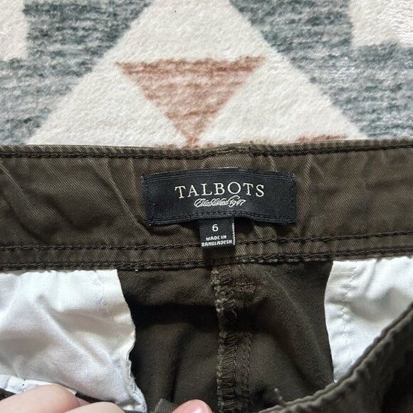 Talbots Womens Pants Size 6 Brown Zip Pockets Modern Fit - Picture 6 of 8
